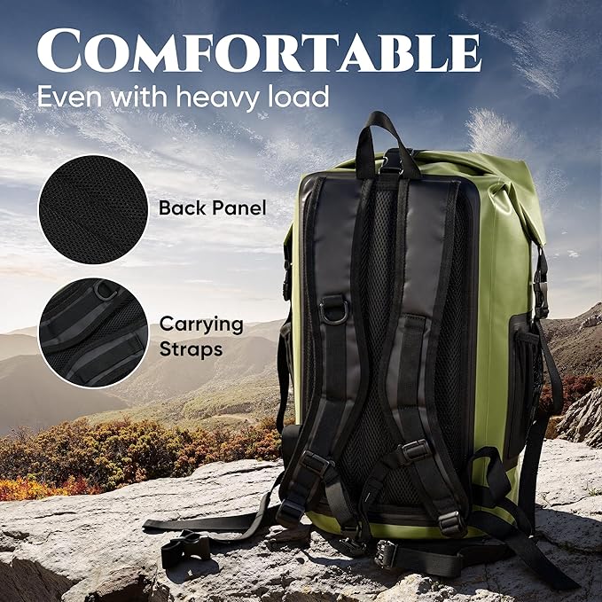 Waterproof Dry Bag with Waterproof Phone Case and small waterproof Bag Green