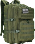 45L Military Tactical Backpacks 3 Days Assault Pack Bag Fitness Rucksack 3 Day Bug Out Bag Hiking Treeking Molle Daypack (ArmyGreen)