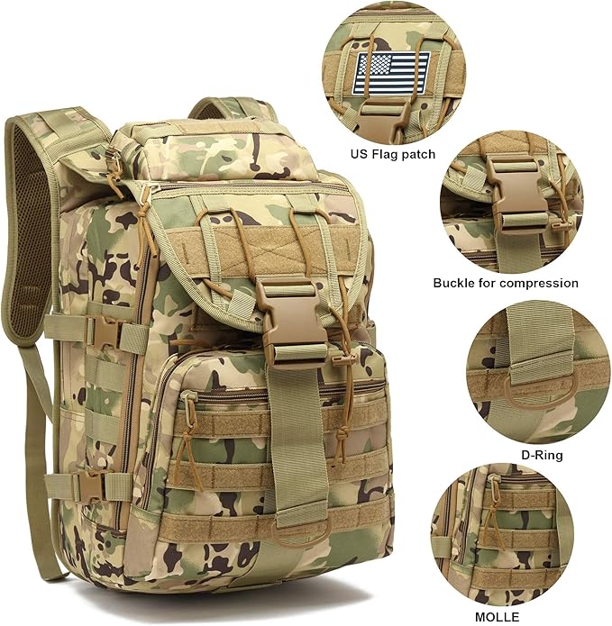 Military Tactical Backpack for Men Survival Army Backpacks for Camping Hiking Trekking