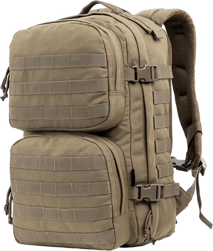 Tactical Backpack Military Survival Pack EDC Daypack Bag MOLLE for Camping Hiking Hunting Bugout Travel 25L