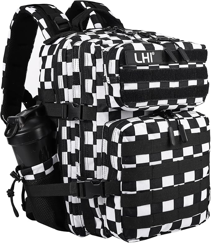 LHI Tactical Military Backpack for Men and Women 25L/35L Army Assault Pack Bag Small Rucksack with Bottle Holder