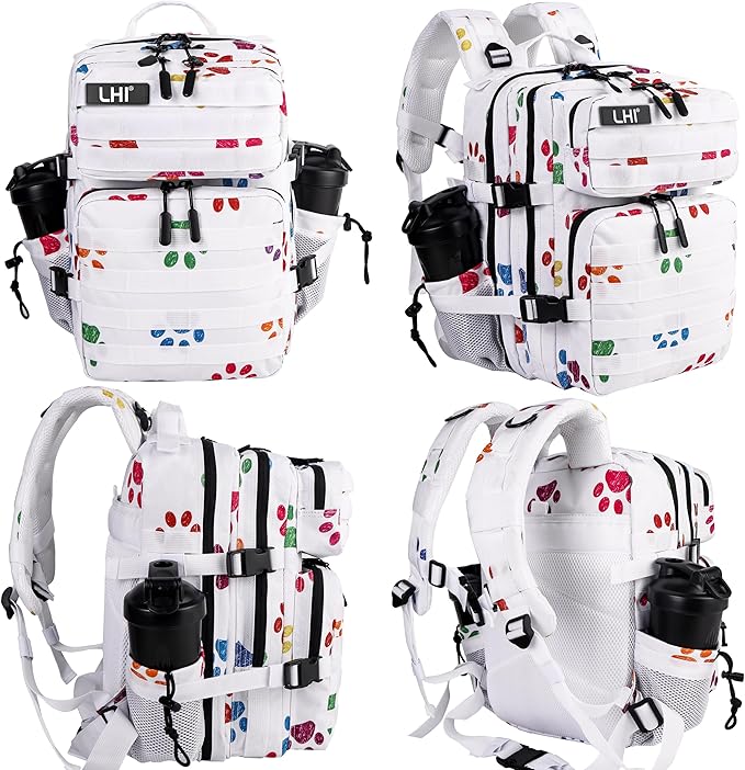 LHI Tactical Military Backpack for Men and Women 25L/35L Army Assault Pack Bag Small Rucksack with Bottle Holder