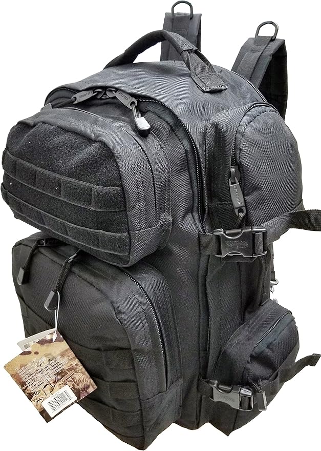 EXPLORER Black Tactical 3 Day Military Tactical Combat Assault Pack Molle Bug Out Bag Backpack for Outdoor Hiking Camping Trekking Hunting