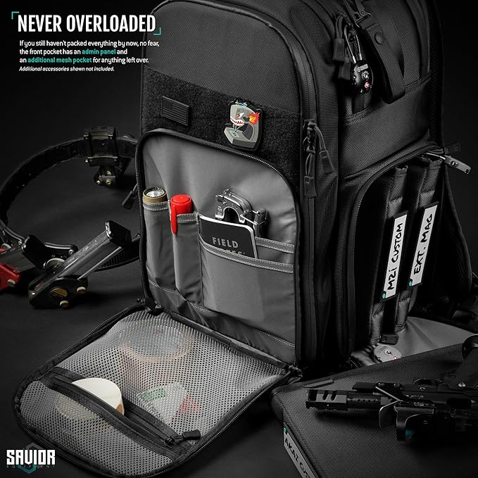 Savior Equipment Pro SEMA Tactical Backpack Competition Shooter 3 Pistol Sleeve