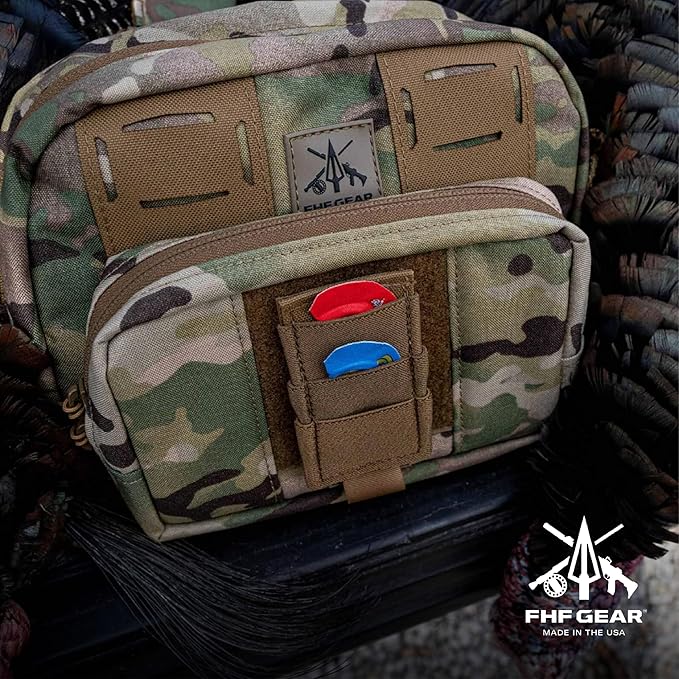 FHF Gear E4 Pouch – Large Multipurpose MOLLE Storage Pouch with Dual Zippers for Chest Rigs Hip Belts &amp Outdoor Gear