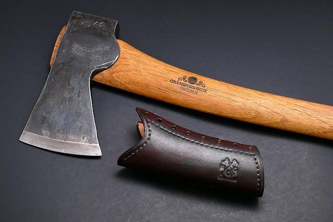 Leather Axe Handle Guard (Gransfors Bruk Scandinavian Forest Axe Brown)