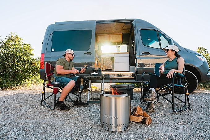 Solo Stove Ranger Essential Bundle | Ideal for 2–4 People | Smokeless Wood Burning Fire Pit with Stand Lid &amp Ash Pan | Portable Outdoor Camping Stove Stainless Steel 15.25 H x 15 D