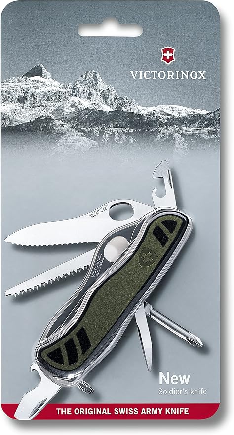 Victorinox Unisex's Soldier Swiss Army Pocket Knife 8 cm/Large Green/Black (Blister)