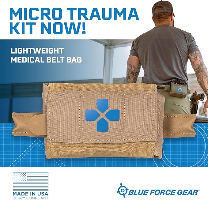Blue Force Gear Micro Trauma Kit Now! – Empty – Belt Mounted Medical Belt Pouch for First Aid Supplies
