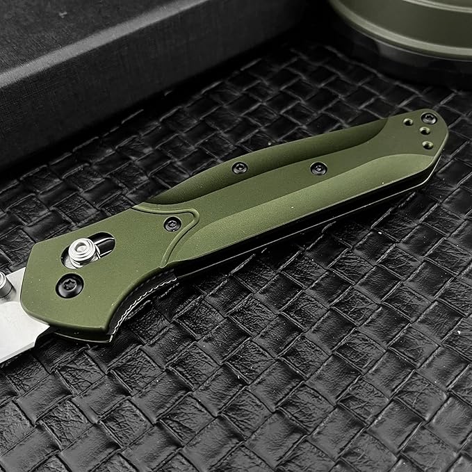3.14 Inches D2 Steel Blade &amp Aluminum Handle Thumb Stud Manual Open Folding Knife EDC Suitable for Outdoor Camping Hiking and Adventure with Shoulder Straps Pocket Knife