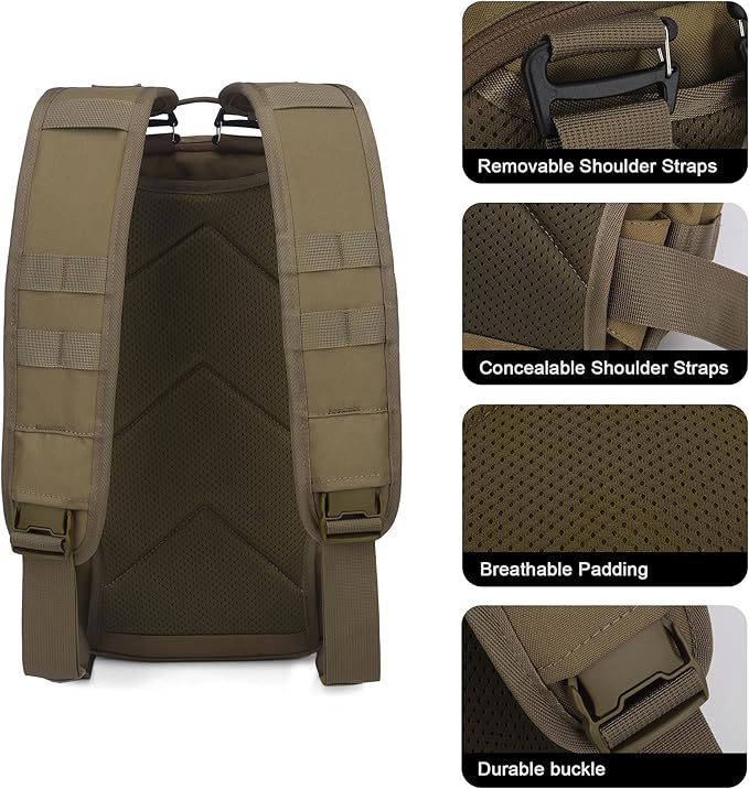 Mardingtop Small Tactical BackpackMolle Military Rucksack Daypack for Backpacking Camping Hiking Traveling18L Backpack