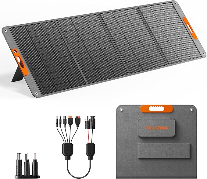 400W Portable Solar Panel for Power Station 24% High Efficiency Lightweight ETFE Foldable Solar Panel Charger MC4 Output IP65 Waterproof for Outdoor Camping RV Emergency Power Supply