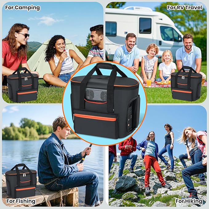 Carrying Bag Compatible with ECOFLOW DELTA 2 Power Station Carrying Bag Compatible with Delta 2 Portable Power Station Carrier Compatible with Eco Flow Delta 2 with Shoulder Strap &amp Handle