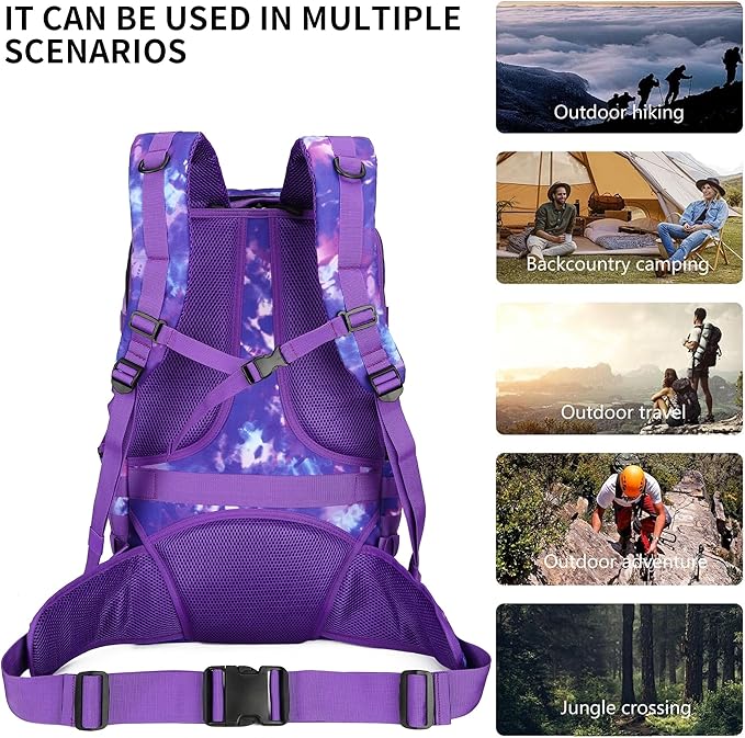 50L Military Tactical Backpack Hiking Waterproof Backpack Large Military Pack 3 Day Assault Pack Molle Bag Rucksack