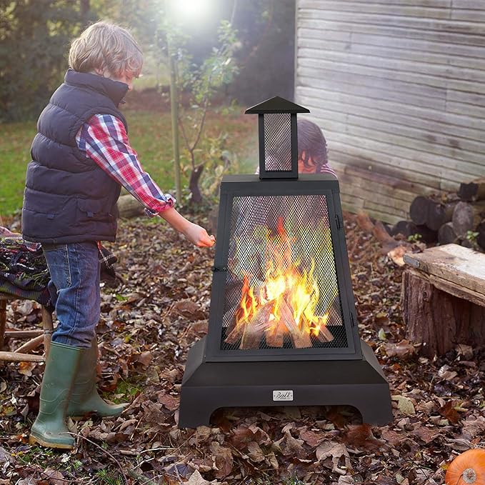 BALI OUTDOORS 28 inch Fire Pit Outdoor Outdoor Wood Burning Fire Pit Large Firepits for Outside Patio Garden Backyard