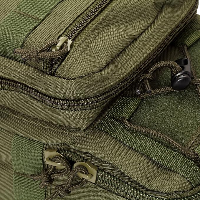 FAMI Outdoor Tactical Bag Backpack Military Sport Bag Pack Sling Shoulder Backpack Tactical Satchel for Every Day Carry (Army Green 2 Packs)