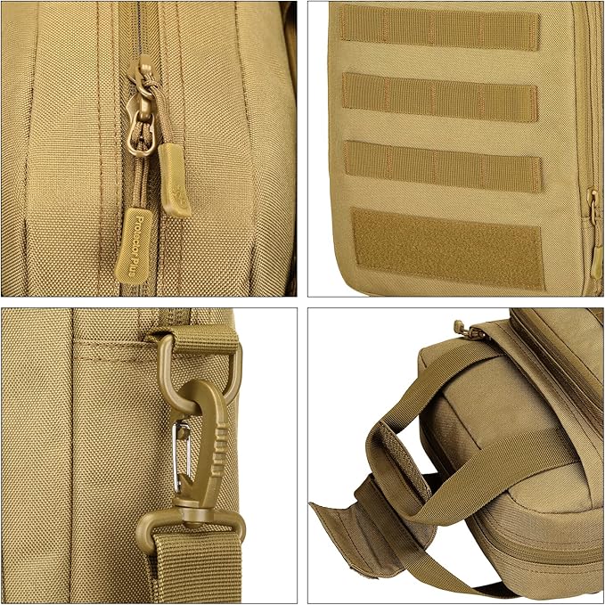 ZHIERNA Tactical Sling Crossbody Backpack + Tactical Briefcase Messenger Bag