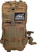 Sirius Tactical Backpack - 30L Capacity - Heavy Duty 900D Polyester - Hunting Hiking or Camping Backpack – Military Backpack (Tan)