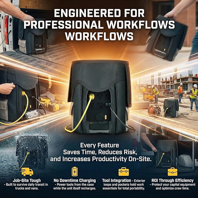Protective Storage Bag Designed for ECOFLOW DELTA Waterproof and Heavyduty with Portable Opennings for Outside Organizer for Camping for Delta 2 &amp Extra Battery