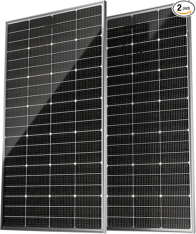 Epoch 400W Bifacial Solar PanelsN-Type 12/24 Volt Monocrystalline Solar Panel High-Efficiency Waterproof Solar Module for RV Camping Boat MarineOff-Grid[200w×2pcs]