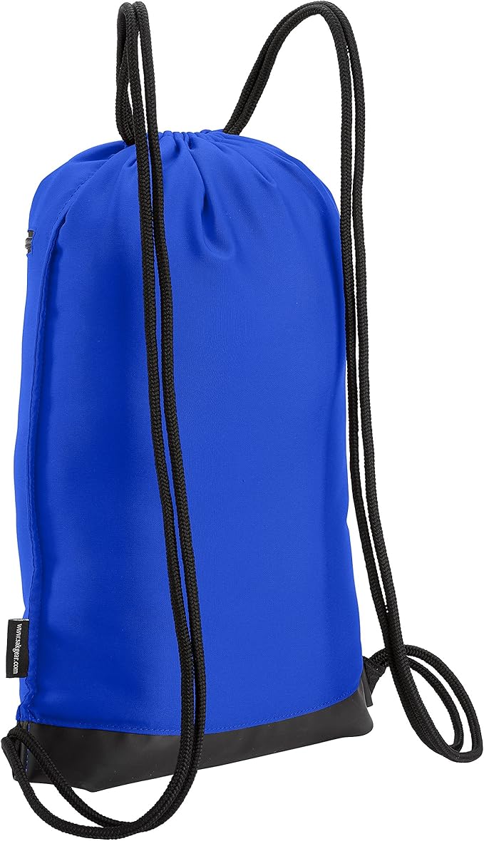 Skog Å Kust GymSak | Patented 2-in-1 Drawstring Cinch Bag with Removable Waterproof Dry Bag | Blue &amp Grey