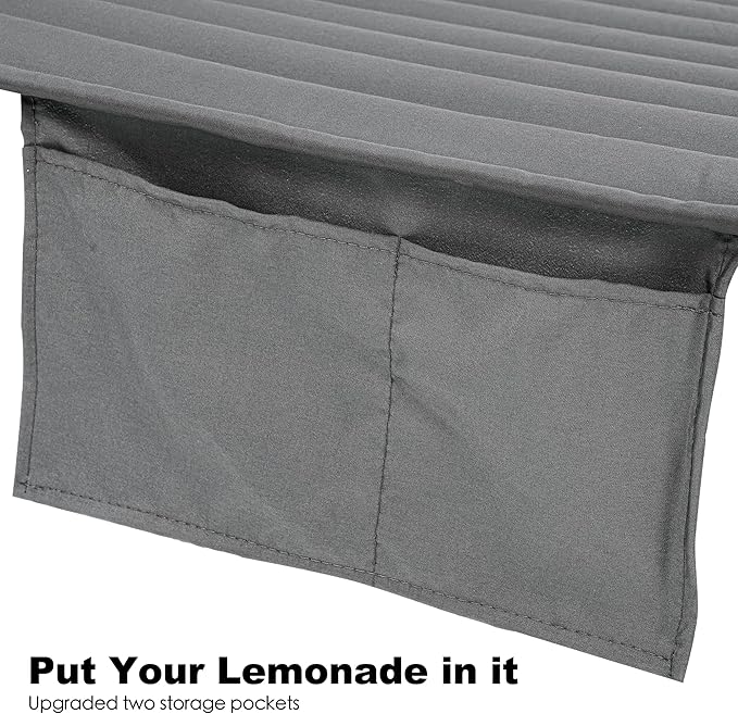 GAFETE Hammock 2 Person Quilted Fabric Hammocks for Outside Double 12ft Hammocks with Spreader Bar Large Removable Pillow Storage Bag Carabiners Max 475 lbs Capacity (Dark Grey)