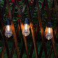 Solar Outdoor String Lights 25FT Patio Lights String Waterproof with 20 Warm White LED Shatterproof ST58 Bulbs Perfect for Garden Backyard Pergola Party Cafe Camping Decoration (25FT)