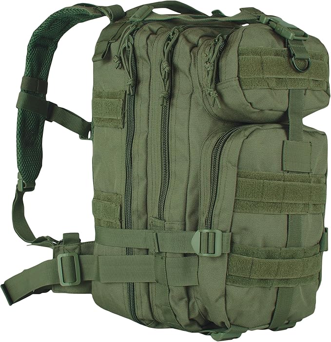 FOX OUTDOOR PRODUCTS Medium Transport Pack | 29L Tactical Backpack with Organizer Pockets MOLLE Webbing &amp Hydration Sleeve Olive Drab