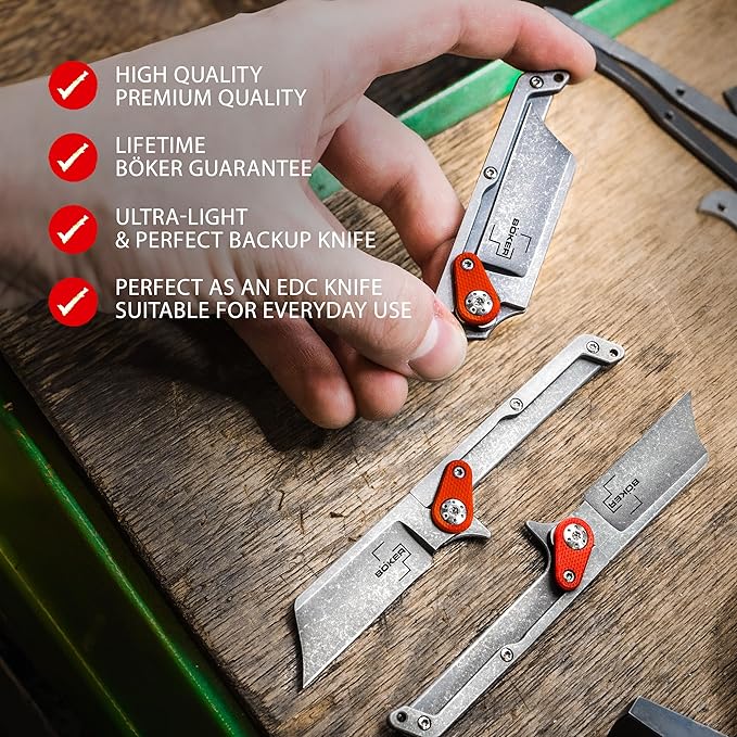 BÖKER PLUS® Fragment G10 Mini Pocket Knife – two-hand-opening EDC Keychain Folding Knife - Small - Box Cutter