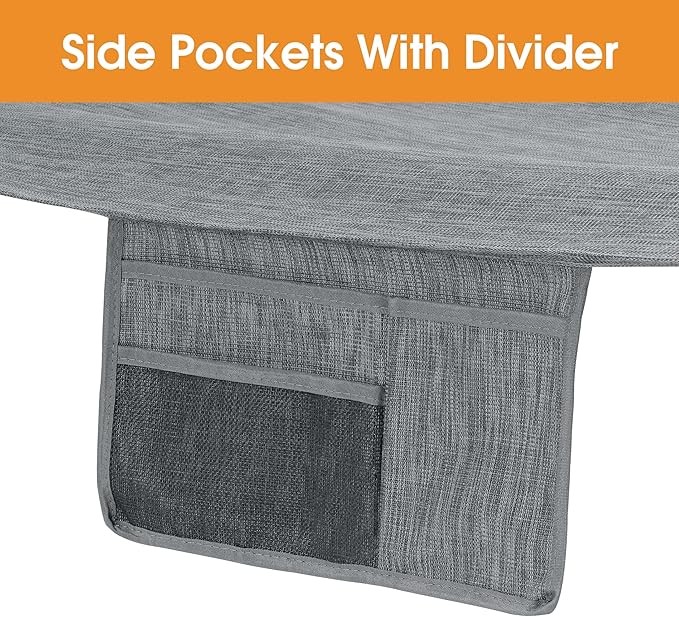 Lazy Daze Hammocks 11 FT Double Outside Hammock Quick Dry Olefin Fabric Hammock with Spreader Bar &amp Side Pocket for Outdoor Poolside Backyard 450 lbs Capacity Grey