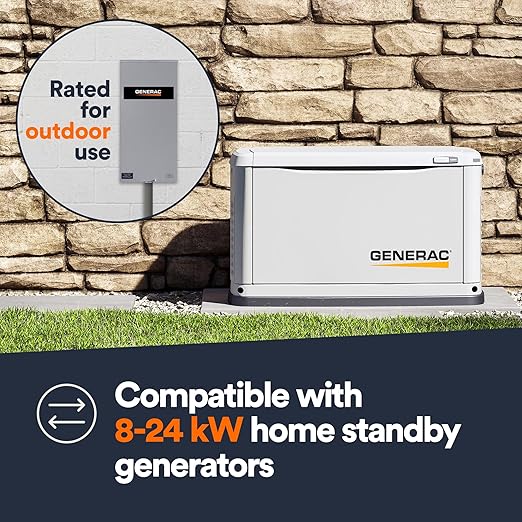 Generac 300-Amp Automatic Generator Transfer Switch Single Phase Service Entrance Rated NEMA 3R Outdoor Enclosure