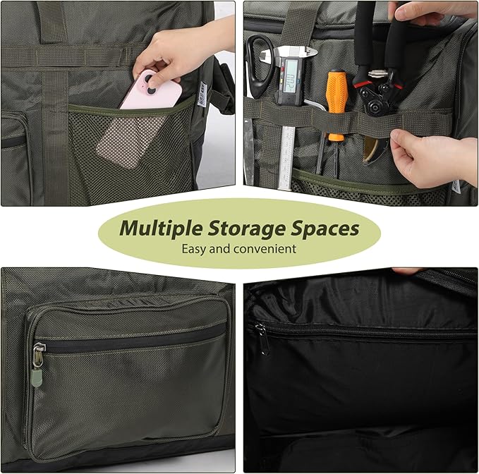REDCAMP 85L/120L/140L Foldable Duffle Bag with Wheels Large Travel Duffel Bag