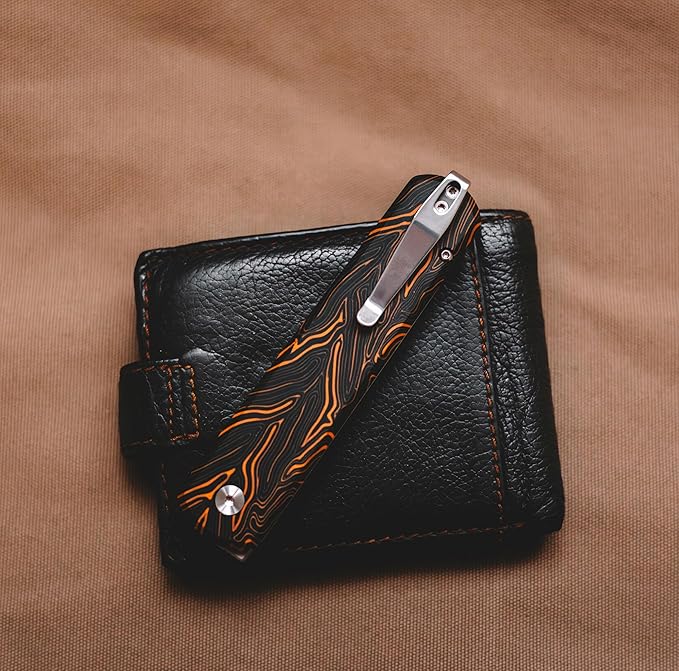 BPSKNIVES Skua - Folding Knife - Nitro-V Stainless Steel Blade with G-Mascus Handle - EDC Knife with Pocket Clip for Men - Sharp EDC Knife