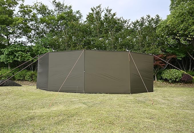 Onewind Camping Windbreak Versatile Wind Blocker Light Water Proof Silnylon Camping Windscreen Outdoor Windshield for Winter Hiking Beach Backpacking and Picnic 19.7*55 No Poles Included