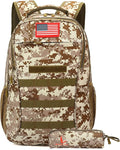 outdoor plus Camo Backpack for BoysMilitary Teen Backpack with USB Port Army Bookbag for School Tactical