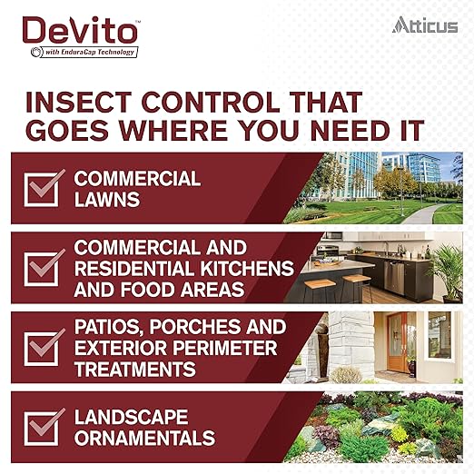 Atticus Devito CS Insecticide (32oz) - Lambda-cyhalothrin 9.7% Indoor and Outdoor Insect Control with EnduraCap Technology