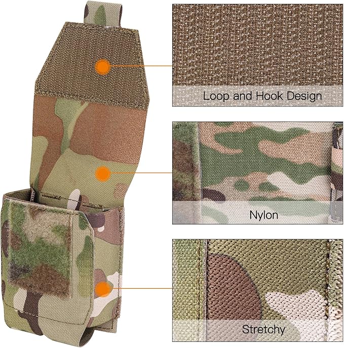 Handcuff Pouch Molle Handcuffs Holder Hoslter Nylon Cuff Pouches Case for Duty Belt Tactical Vest Police Law Enforcement Security Officer Accessories fits Most Hand Cuffs
