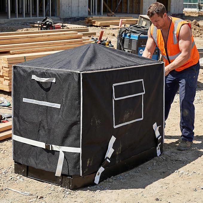 Heavy-Duty Welder Generator Cover with Upgraded Exhaust Pipe Protector - Fits for Miller Bobcat 250/260 Diesel 225/250 Gasoline &amp Trailblazer 325/330 Diesel Models All-Weather Protection