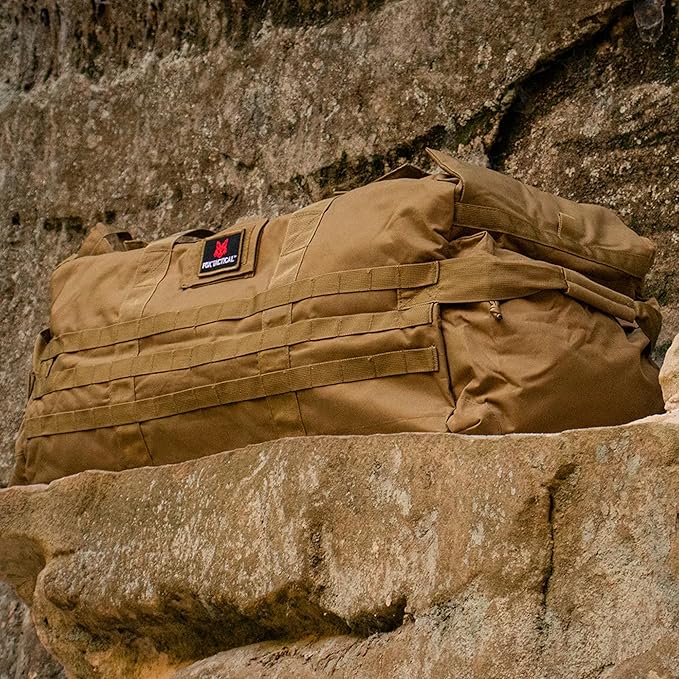 Fox Outdoor Products Jumbo Patrol Bag - Convertible Gear Hauler with Backpack Straps Compression Straps &amp Modular Storage