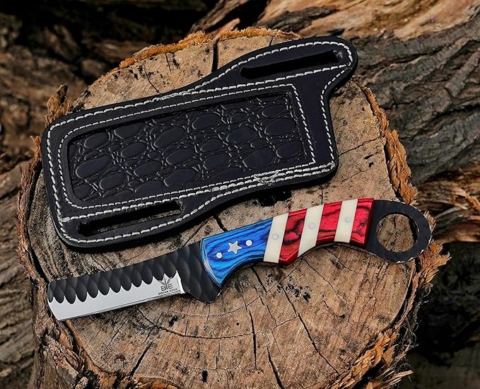 Cow Boy Knife Hand Forged Steel Bull Cutter Knife with Sheath Best Gift for Girl Friend and Boy Friend.