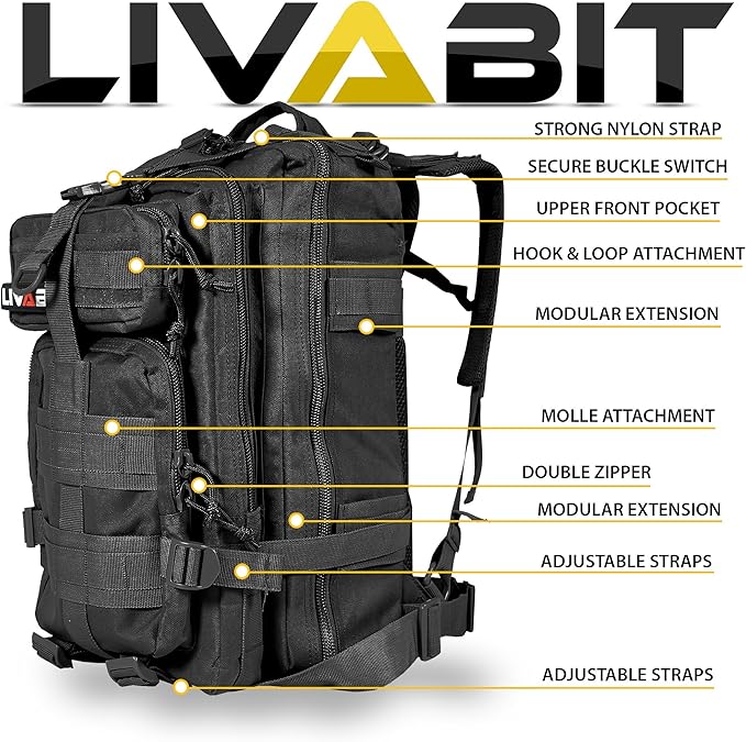 Tactical EDC 3 Day Assault Bug Out Bag Backpack Rucksack Carrier