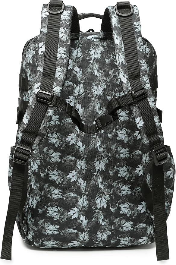 Wotony Tactical Backpack - Military waterproof backpack with multiple pockets and tactical gear for the outdoors (Gray Maple Leaf 35L)