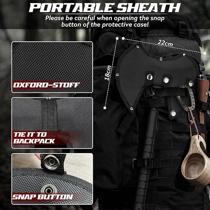 Freelander Professional Throwing Axe Set – 2-Pack 16 Throwing Hatchet Set with Sheaths and Ergonomic Handles for Competition and Recreation Gift for Men