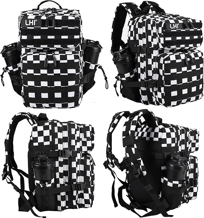 LHI Tactical Military Backpack for Men and Women 25L/35L Army Assault Pack Bag Small Rucksack with Bottle Holder