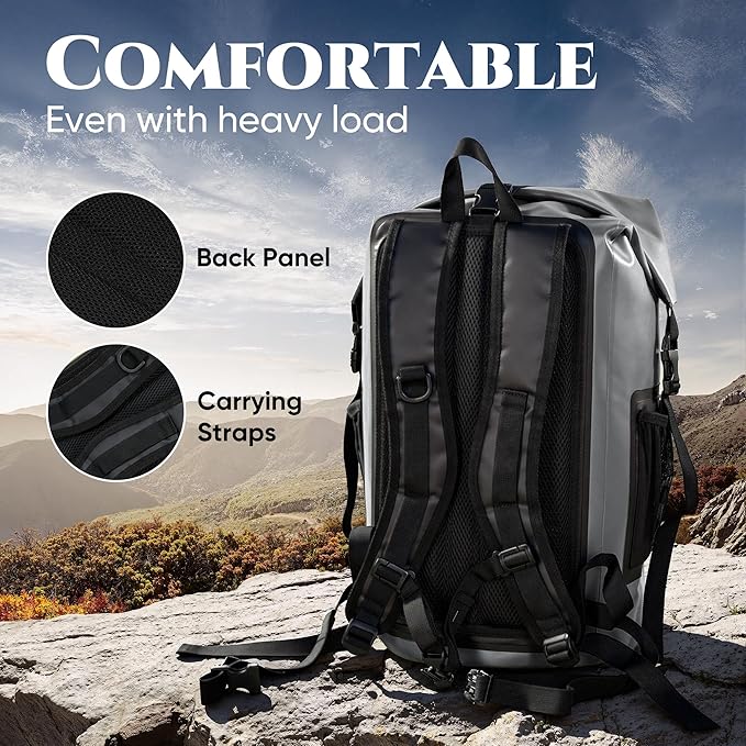 Waterproof Dry Bag with Waterproof Phone Case and small waterproof Bag Grey