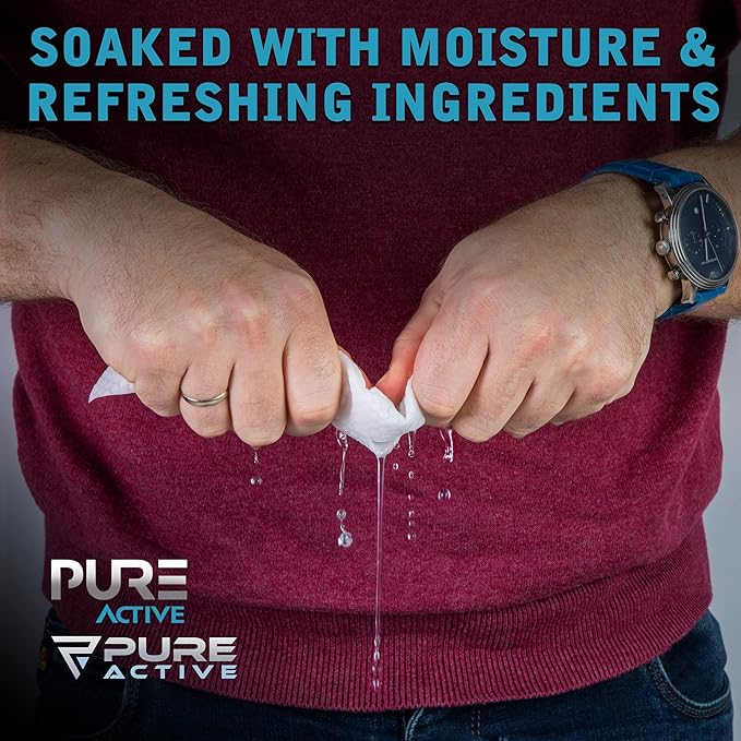 Shower Body Wipes 40 Individually Wrapped Personal Hygiene Body Wipes for Women and Men Keep Clean After Gym Travel Camping Outdoors Sports