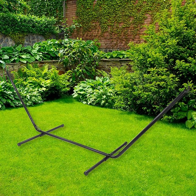 Northlight 11ft Black Steel Hammock Stand with Hardware