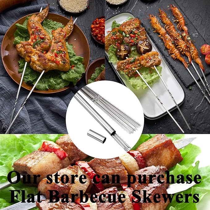 WILLBBQ Charcoal Grills Commercial Quality Portable Hibachi BBQ Lamb Skewer Detachable‌ Camping Barbecue Grill for Backyard Outdoor Cooking Use(31.6x7.1x5.1 inch)