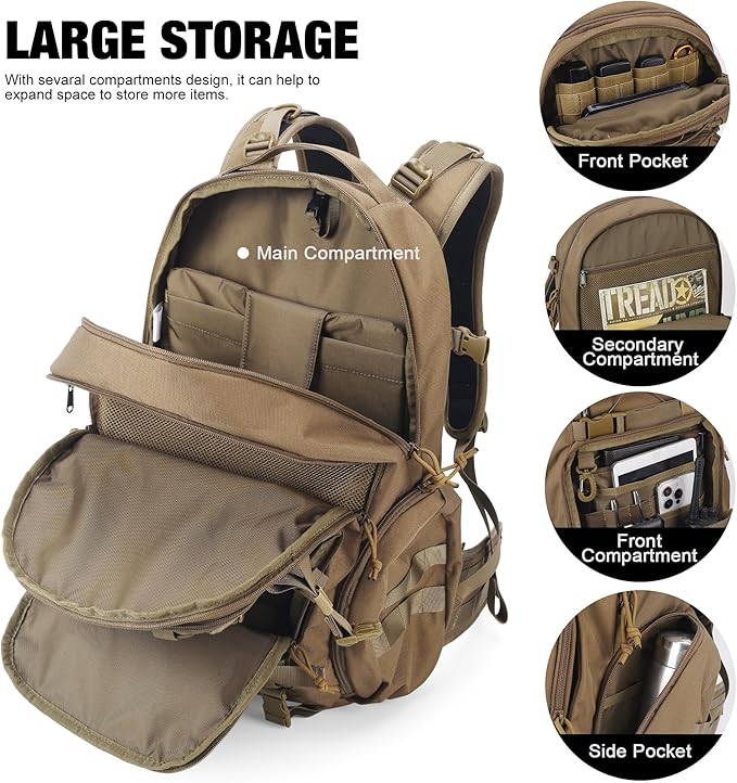 Mardingtop 35L Molle Tactical Military Backpack with Hydration Bladder for Men