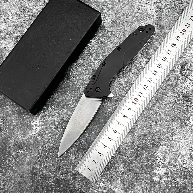 7.24 Folding Knife Assisted Flipper pocket knife D2 Steel blade Aluminum alloy Handle with Belt Clip Outdoor EDC Camping Knife Gift
